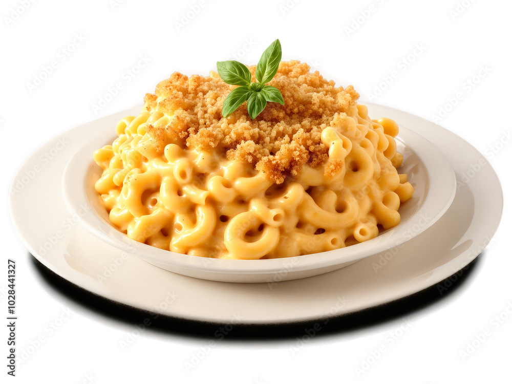 Mac and Cheese Elbow macaroni noodles enveloped in velvety creamy cheese sauce topped with crispy Mac and Cheese Elbow macaroni noodles enveloped in velvety creamy cheese sauce topped with crispy