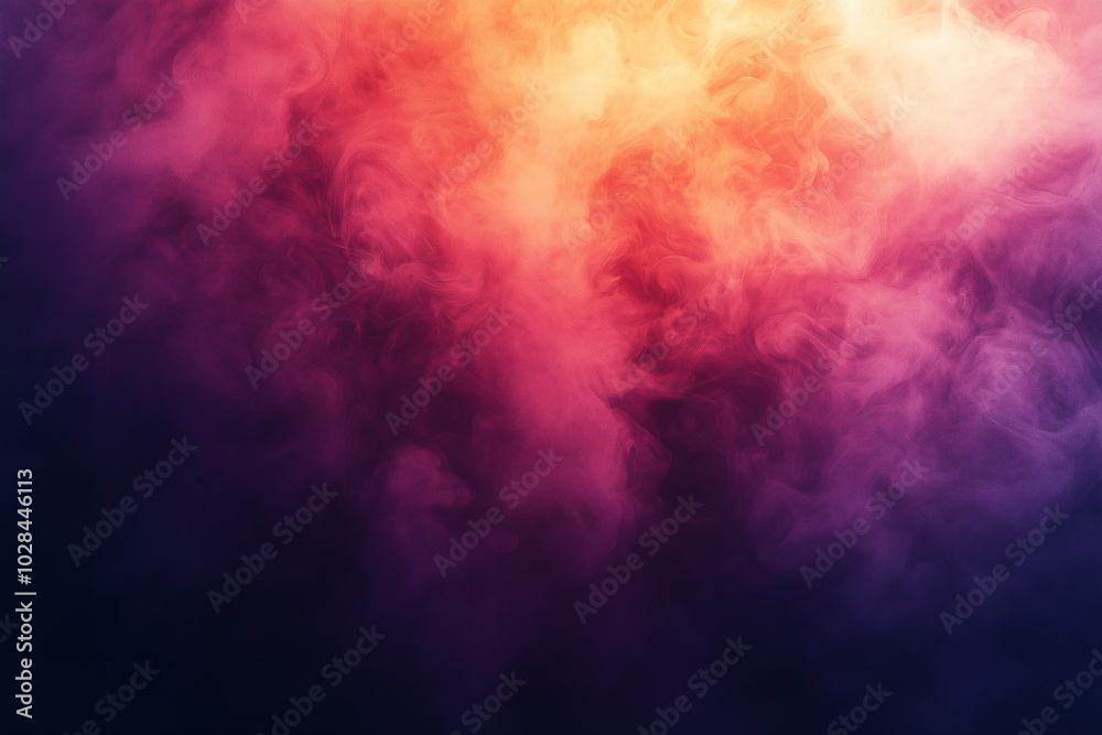 Abstract banner template with smog effect background. Smoke, fog or dust with color gradient coral to magenta. Abstract banner template with smog effect background. Smoke, fog or dust with color gradient coral to magenta.