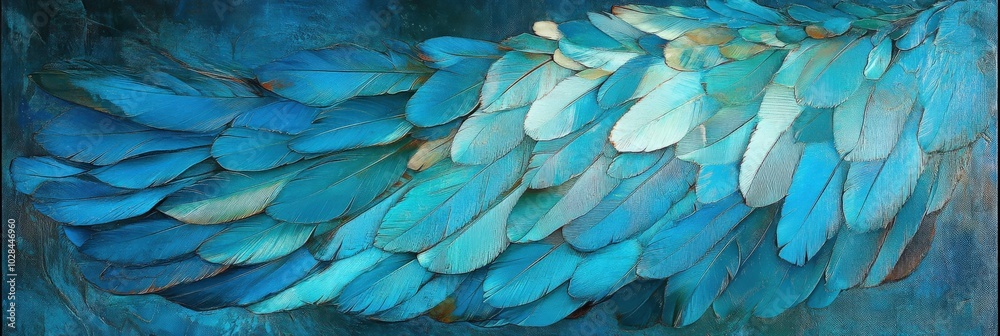 Fototapeta premium Blue Hawk Feathers: A Detailed View on Avian Prey Found in Jungle Habitat