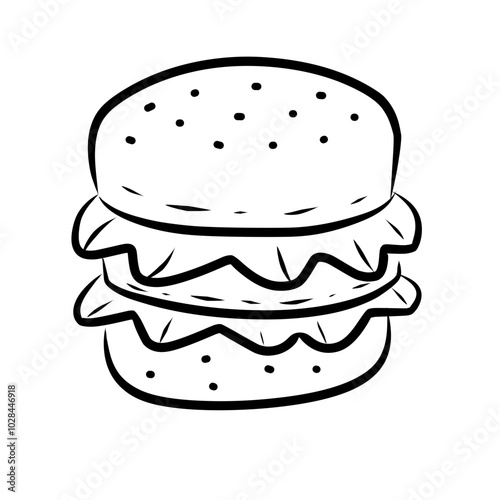 hamburger on a white background
