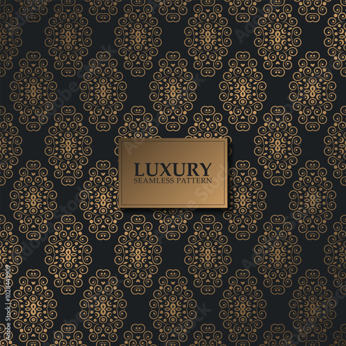 luxury dark seamless pattern background