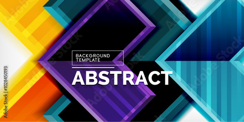 Arrow symbols created with 3d effects and line texture geometric abstract background