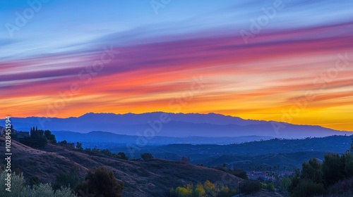 Mountain Landscape at Sunset