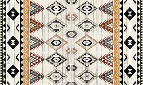 Navajo tribal vector seamless pattern. Native American ornament. Ethnic South Western decor style. Boho geometric ornament. Vector seamless pattern. Mexican blanket, rug. Woven carpet illustration	
