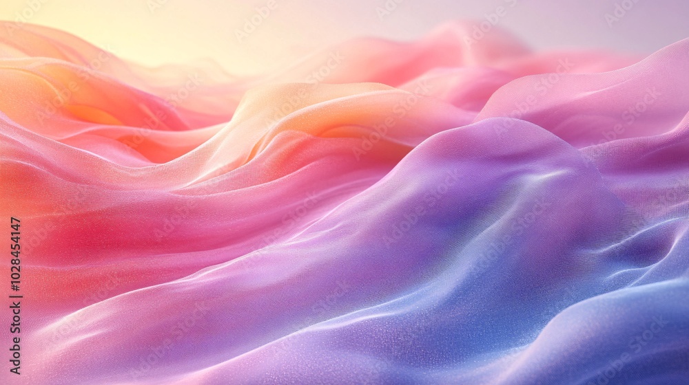 Fototapeta premium Soft Gradient Background with Fluid Color Waves