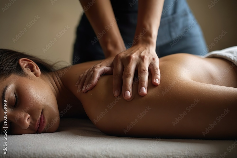 woman getting spa treatment
