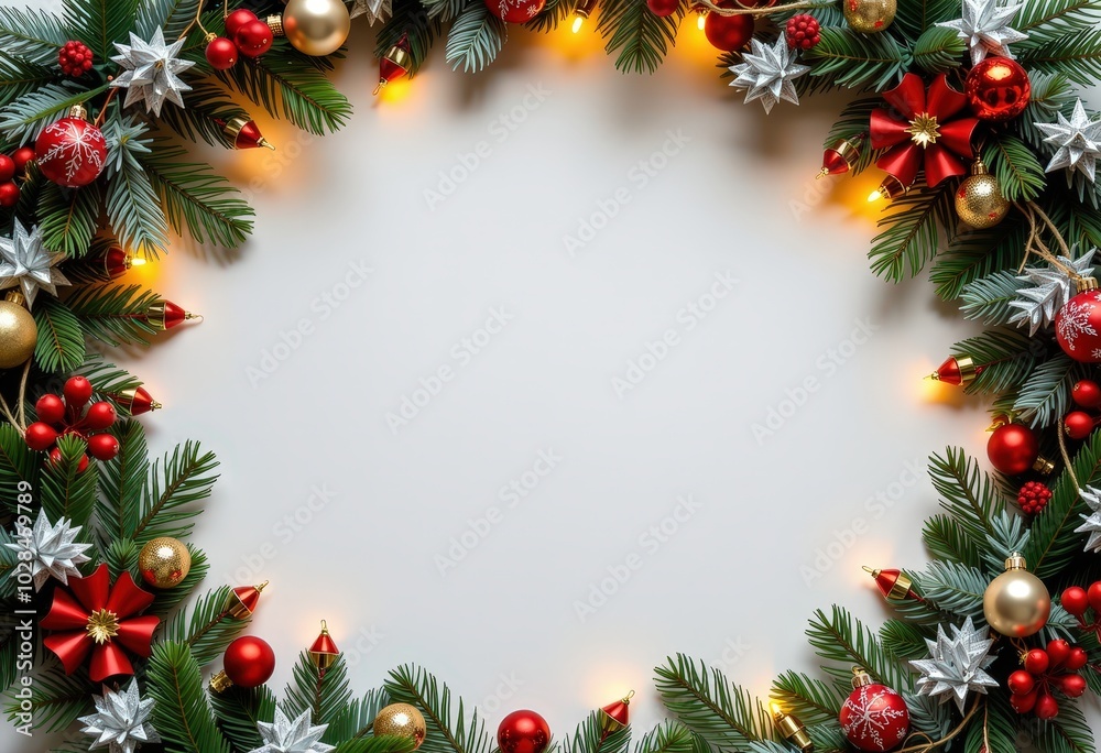 christmas frame with holly berries christmas frame with holly berries