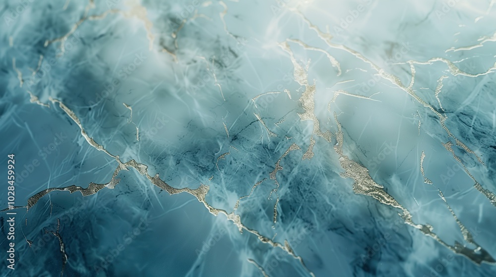 A minimalistic blue and white abstract pattern, resembling flowing water and airy marble textures, perfect for serene backgrounds.