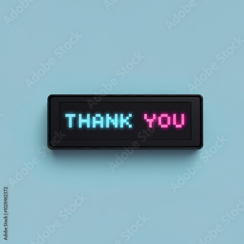 A sleek neon-style "THANK Y...