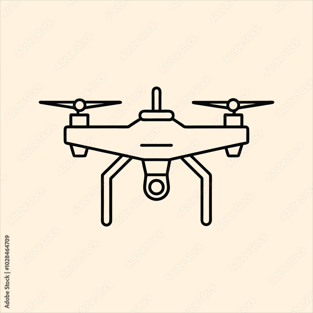 Drone vector file illustration for logo t-shirt or others Drone vector file illustration for logo t-shirt or others