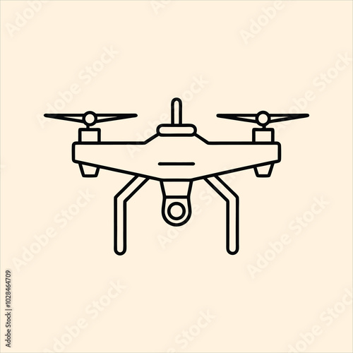 Drone vector file illustration for logo t-shirt or others