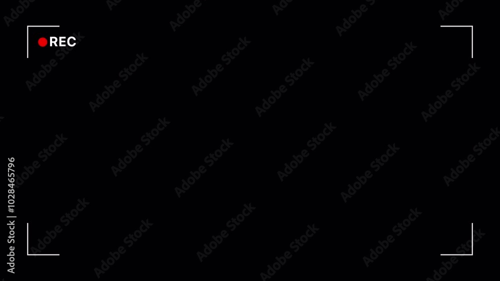 Animation Recording video camera. Black background overlay.