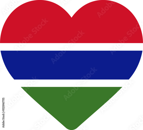 Free Download Heart Icon on The Gambia Flag - GFXLoad