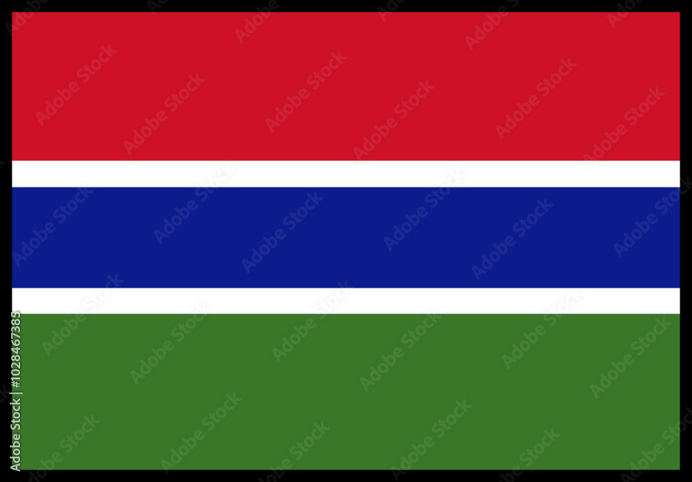 The Gambia Flag rectangle Icon The Gambia Flag rectangle Icon