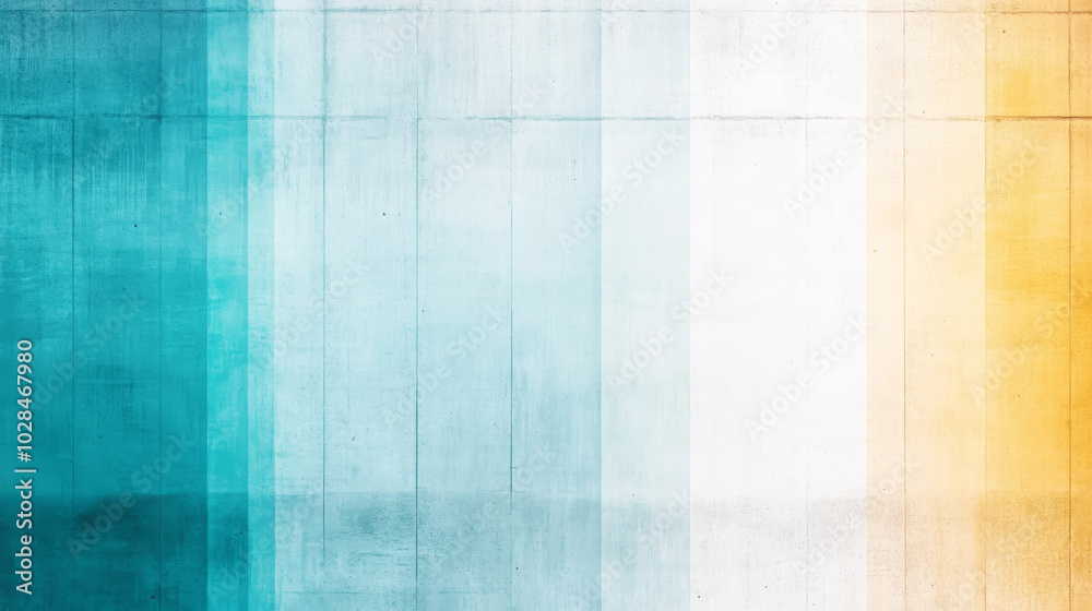 A textured concrete wall with a gradient of blue, white, and yellow. A textured concrete wall with a gradient of blue, white, and yellow.