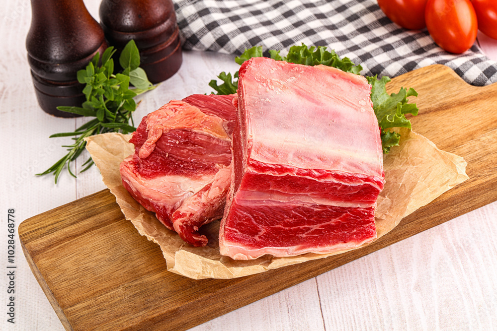 Raw beef rib for cooking Raw beef rib for cooking