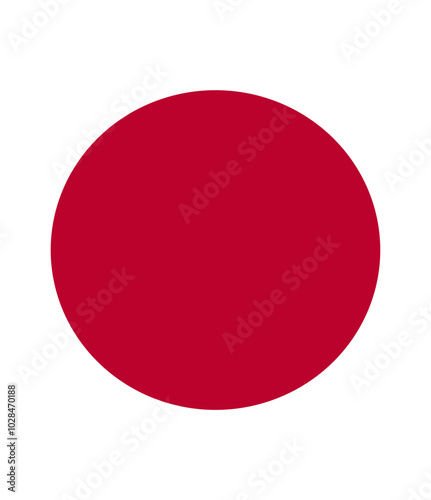 Japan Flag on Shield Shape