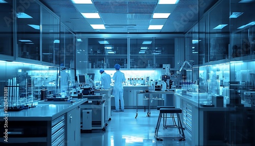 Significant scientific investigations in a high-tech biomedical research lab.
