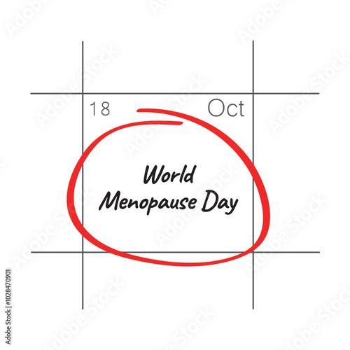 World Menopause Day, October 18 - calendar date.