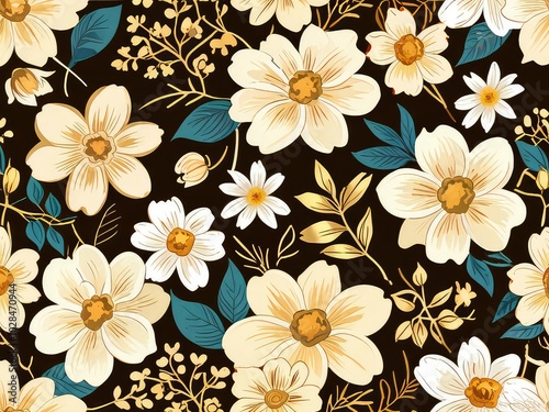 seamless pattern with flowers