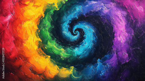 vibrant neon color, tye dye swirl pattern only, black background