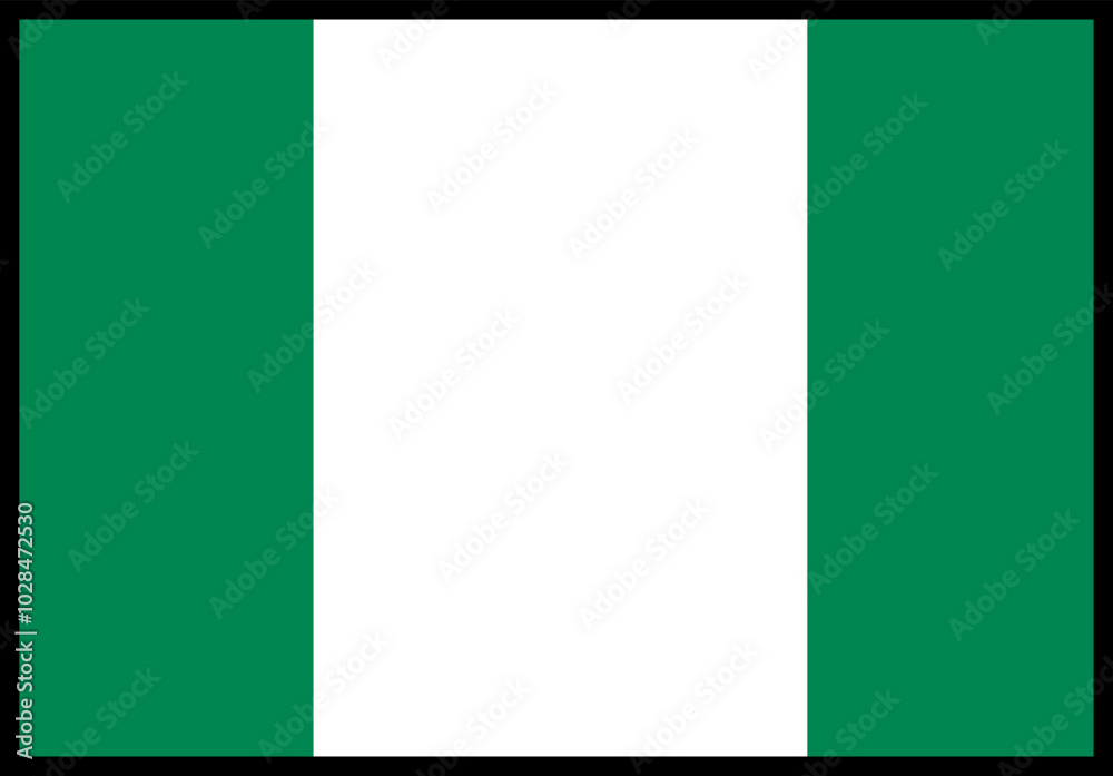 Nigeria Flag rectangle Icon Nigeria Flag rectangle Icon