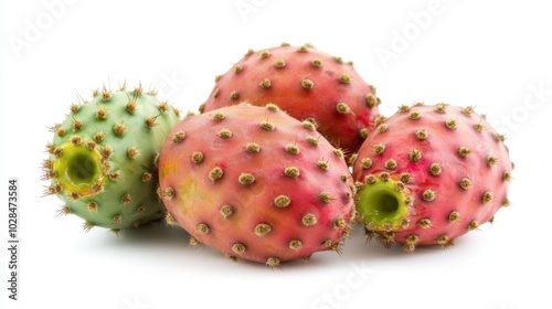 Cactus fruits isolated on a white background.