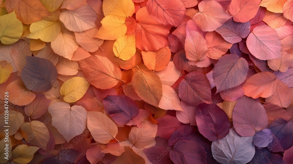 background featuring a pattern of fall leave, light orange and green colors background featuring a pattern of fall leave, light orange and green colors