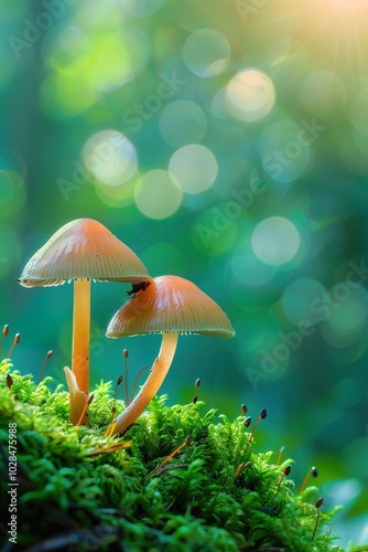 mushrooms in the forest