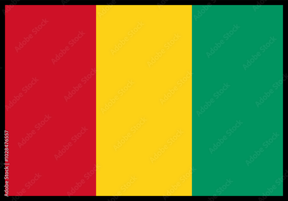 Fototapeta premium Guinea Flag rectangle Icon