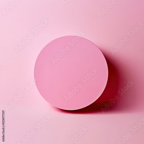 Pastel Pink Circle Wall Decor, Minimalist Pink Art Print, Modern Pink Home Decor, Trending Pink Wall Art, Pink Aesthetic