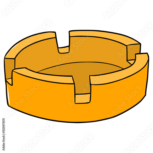 ashtray illustration hand drawn isolated vector