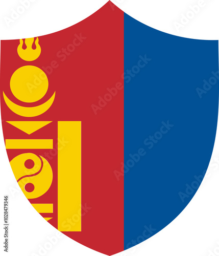 Free Download Shield Icon of Mongolia Flag - GFXLoad