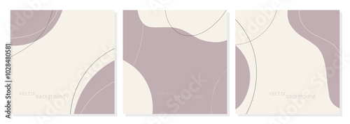 Templates social stories square layout, abstract boho style, beige and pink pastel poster and advertising design, brochure. 