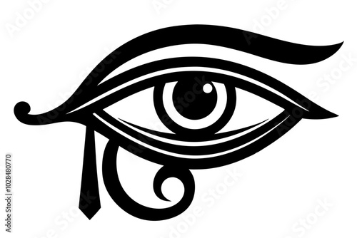 Eye Of Horus Silhouette vector illustration