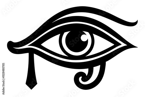 Eye Of Horus Silhouette vector illustration