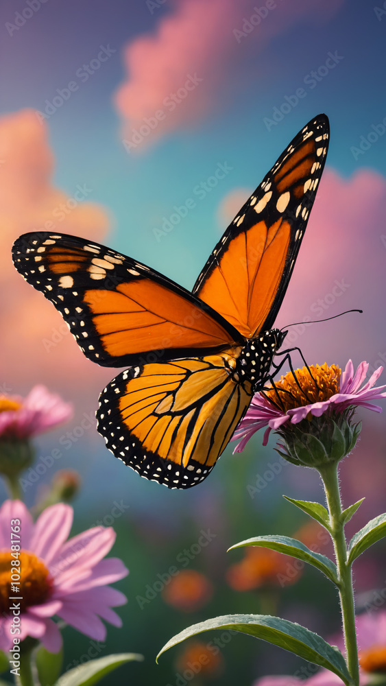 butterfly on flower butterfly on flower