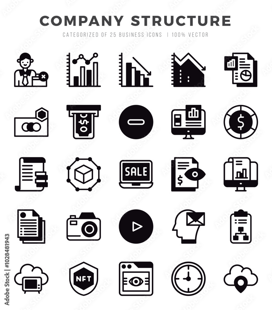Company Structure web icons in Lineal Filled style. Company Structure web icons in Lineal Filled style.