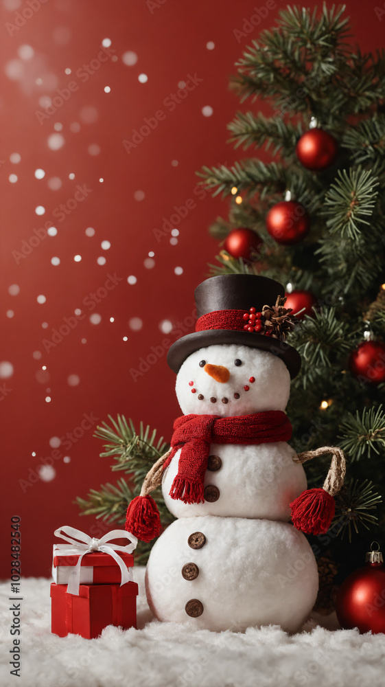 snowman and christmas tree snowman and christmas tree