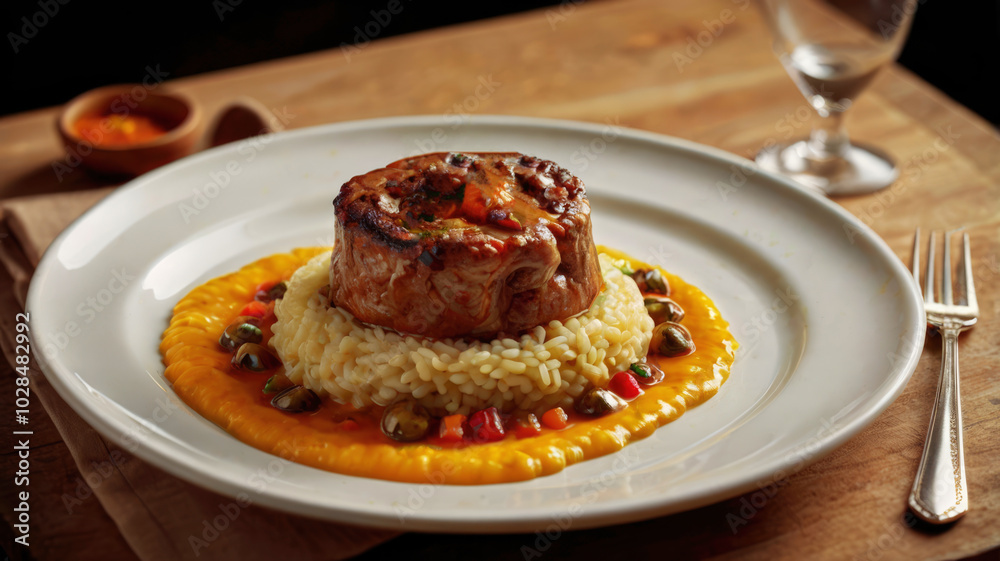 Sumptuously Marbled Ossobuco Dish Every Bite Bursting with Flavor Sumptuously Marbled Ossobuco Dish Every Bite Bursting with Flavor
