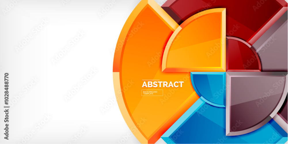 Abstract background - circles and round triangles with 3d effect. Vector Illustration For Wallpaper, Banner, Background, Card, Book Illustration, landing page Abstract background - circles and round triangles with 3d effect. Vector Illustration For Wallpaper, Banner, Background, Card, Book Illustration, landing page