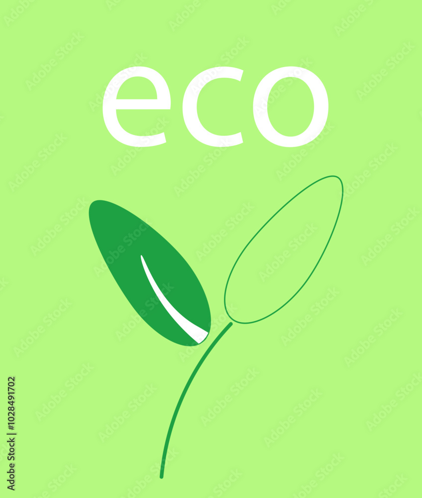 eco text on a green background green leaf , eco text on a green background green leaf ,