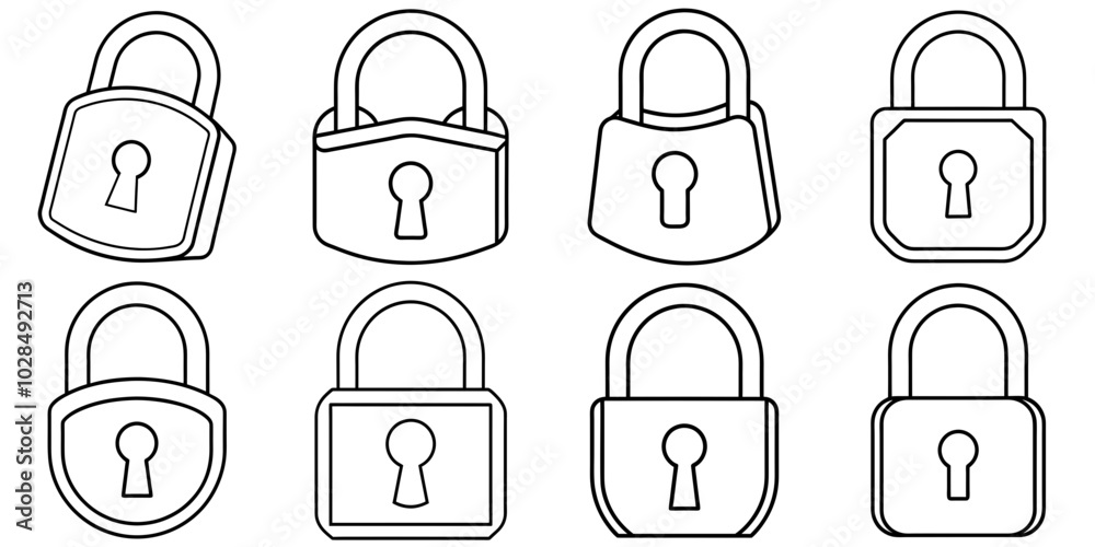 line art vector illustration collection of lock . isolate on a white background. SVG and PNG
line art vector illustration collection of lock . isolate on a white background. SVG and PNG