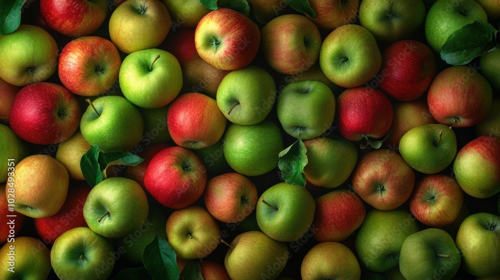 Apples that are fresh and green. a vibrant apple background. vivid, excellent image Apples that are fresh and green. a vibrant apple background. vivid, excellent image