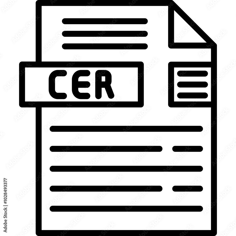 CER File Format Icon CER File Format Icon