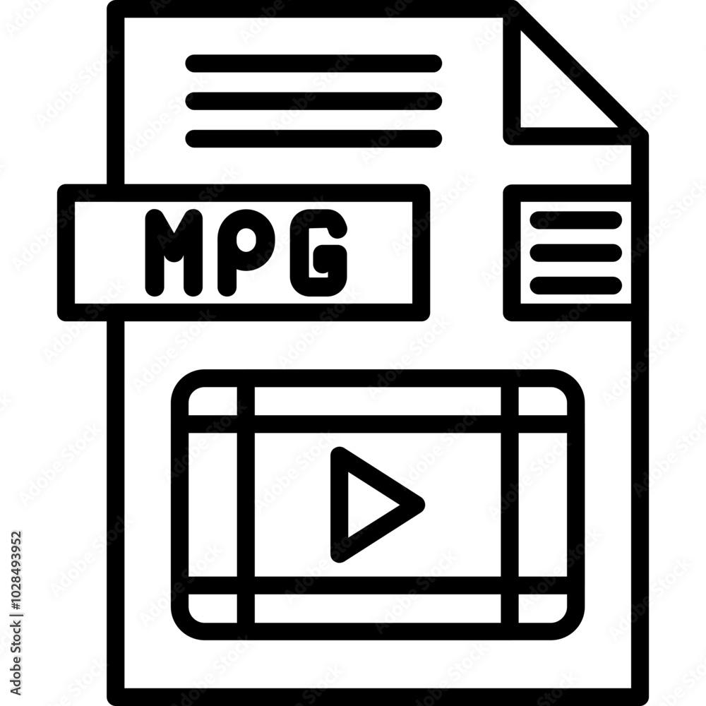 MPG File Format Icon MPG File Format Icon