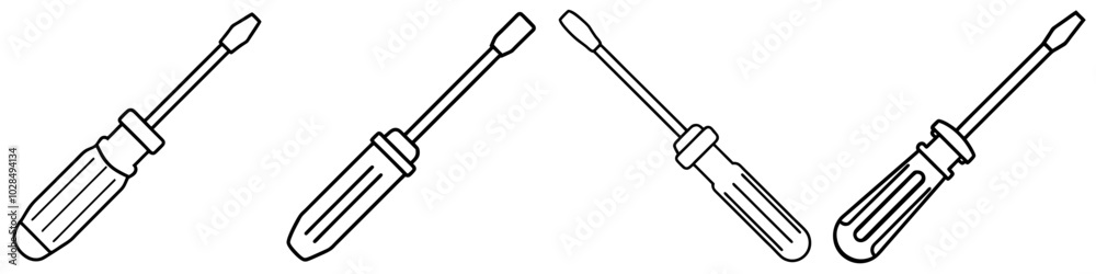 line art vector illustration collection of screwdriver . isolate on a white background. SVG and PNG
line art vector illustration collection of screwdriver . isolate on a white background. SVG and PNG