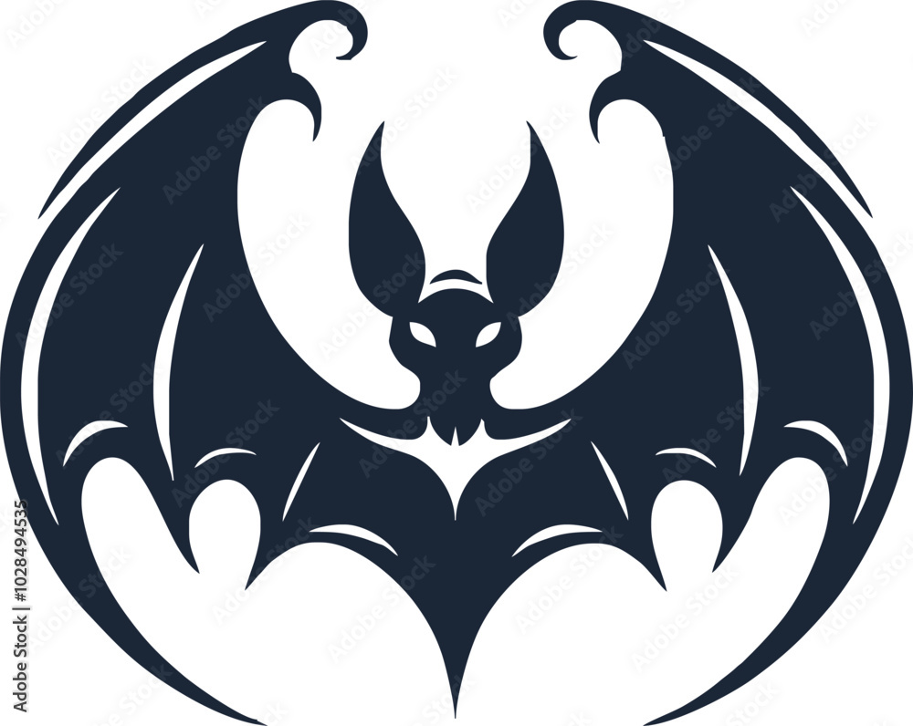 Bat icon. Bat animal simple icon. Halloween bat icon.