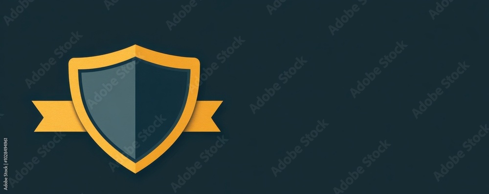A modern shield icon symbolizing security and protection, featuring a sleek design with a dark background. A modern shield icon symbolizing security and protection, featuring a sleek design with a dark background.