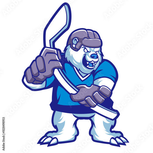 polar bear ice hockey mascot